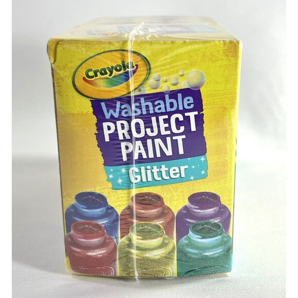 Crayola  6-Color Glitter Washable Kids Paint New Factory Sealed - Picture 5 of 7